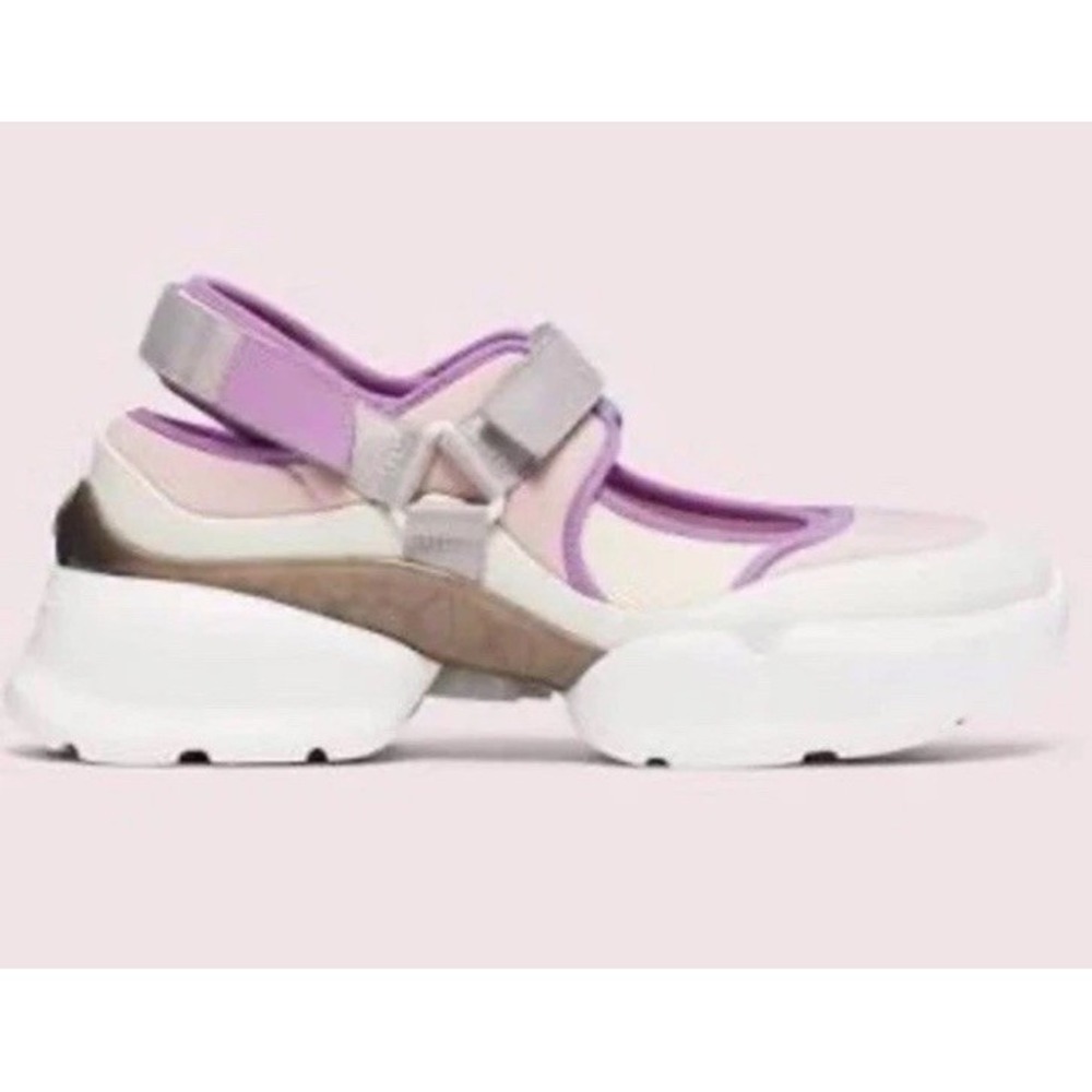 Kate Spade Cloud Cut Out Pink Purple Sneaker Sandals Womens Size 8.5B New